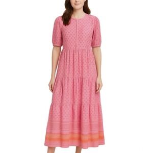 Ro's Garden Daphne Midi Dress in Pink Kokoro Size Small